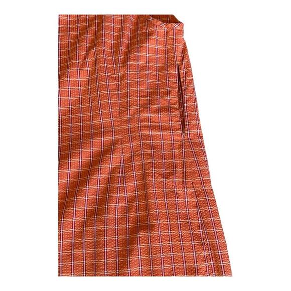 VTG Patagonia Women's S Orange Plaid Sleeveless Sun Dress Gorpcore Outdoors - Picture 6 of 11